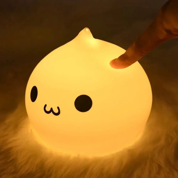 water drop silicon light Night Light for Kids, Cute Lamp Dumpling Light Birthday Gifts for Girls Boys, Kawaii Nightlight Silicone Portable Nursery Battery Powered Animal Night Lights for Baby Toddler Teen Bedrooms - Image 4