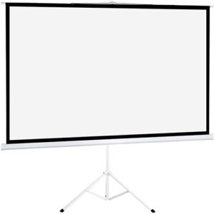 Hashmo G-Tripod Projector Screen, 150-inch, 10x8 ft, 4:3 aspect ratio, portable with a sturdy tripod stand for home theaters and presentations